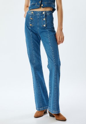 FLARE - Flared Jeans - blue denim