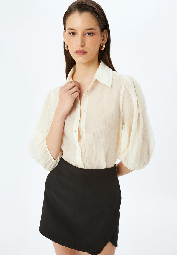 SEMI SHEER - Hemdbluse - beige