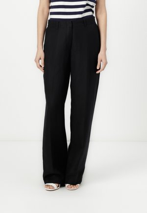 WIDE LEG PANTS - Pantaloni - deep black