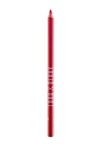 Crayon contour à lèvres rouge avec une pointe effilée ; design élégant avec du texte blanc "Lord & Berry" sur le corps ; finition mate.