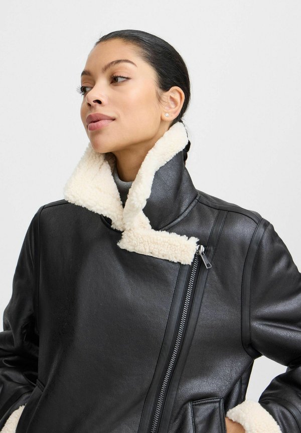 BYASANNE BIKER - Faux leather jacket2