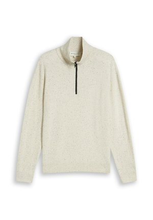 TOM TAILOR, MULTI COLOR NEP KNITTED TROYER - Trui - off white neps