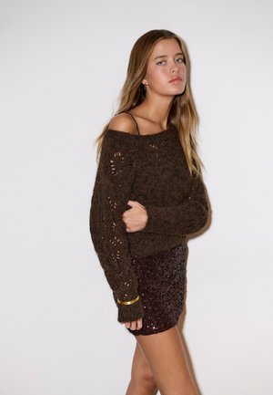 PUNTO CALADO - Jersey de punto - marron