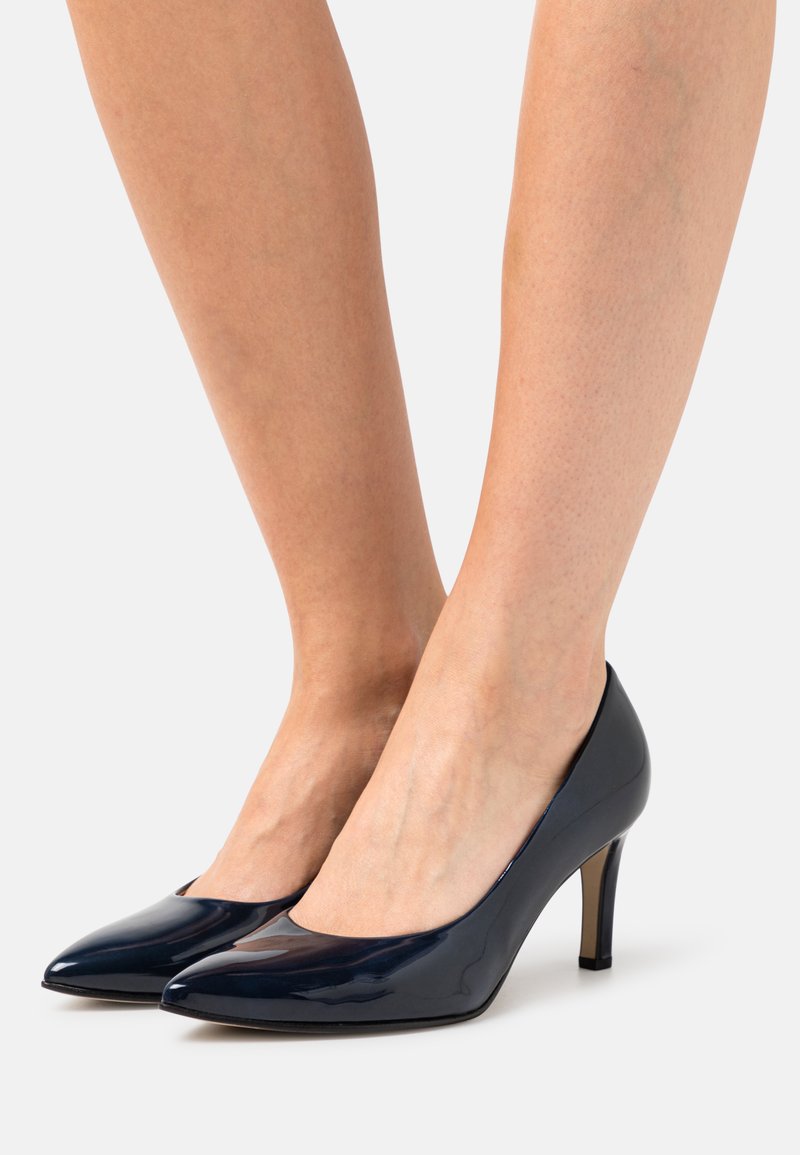 gabor navy flat shoes