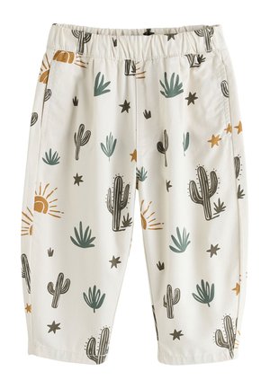 Next REGULAR FIT - BARREL PULL ON TROUSERS  . - Stoffhose - neutral cactus print