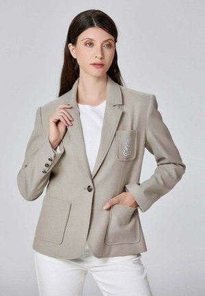 TAILLEUR AVEC ÉCUSSON - Blazer - taupe