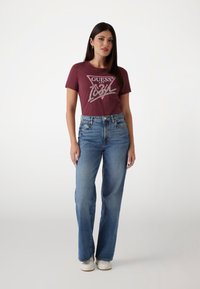 Guess SS CN ICON  - Majica kratkih rukava s printom - bordeaux