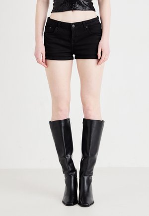 Farkkushortsit - black denim