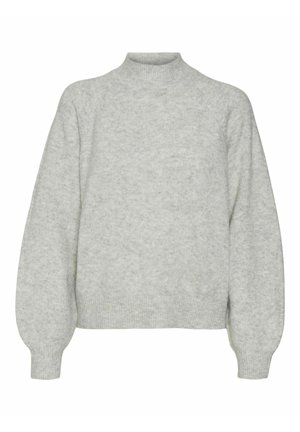 Vero Moda VMLEAF - Pulover - light grey melange