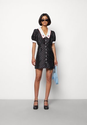 COURTNEY MINI DRESS - Abito a camicia - black
