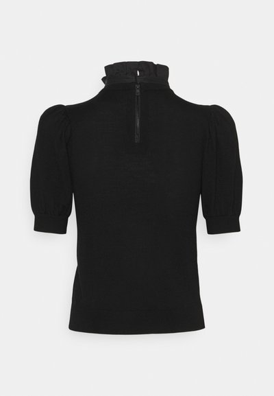 Alice + Olivia CHASE PUFF RUFFLE - T-shirt estampada - black
