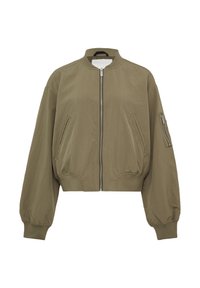 MIT STEHKRAGEN  - Bomber Jacket - olivgrün