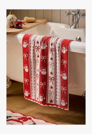 Next, SANTA AND CHRISTMAS ICON TOWEL UNISEX - Håndklæder - red