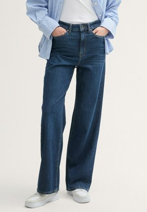 TOM TAILOR DENIM Flared Jeans - used dark stone blue denim