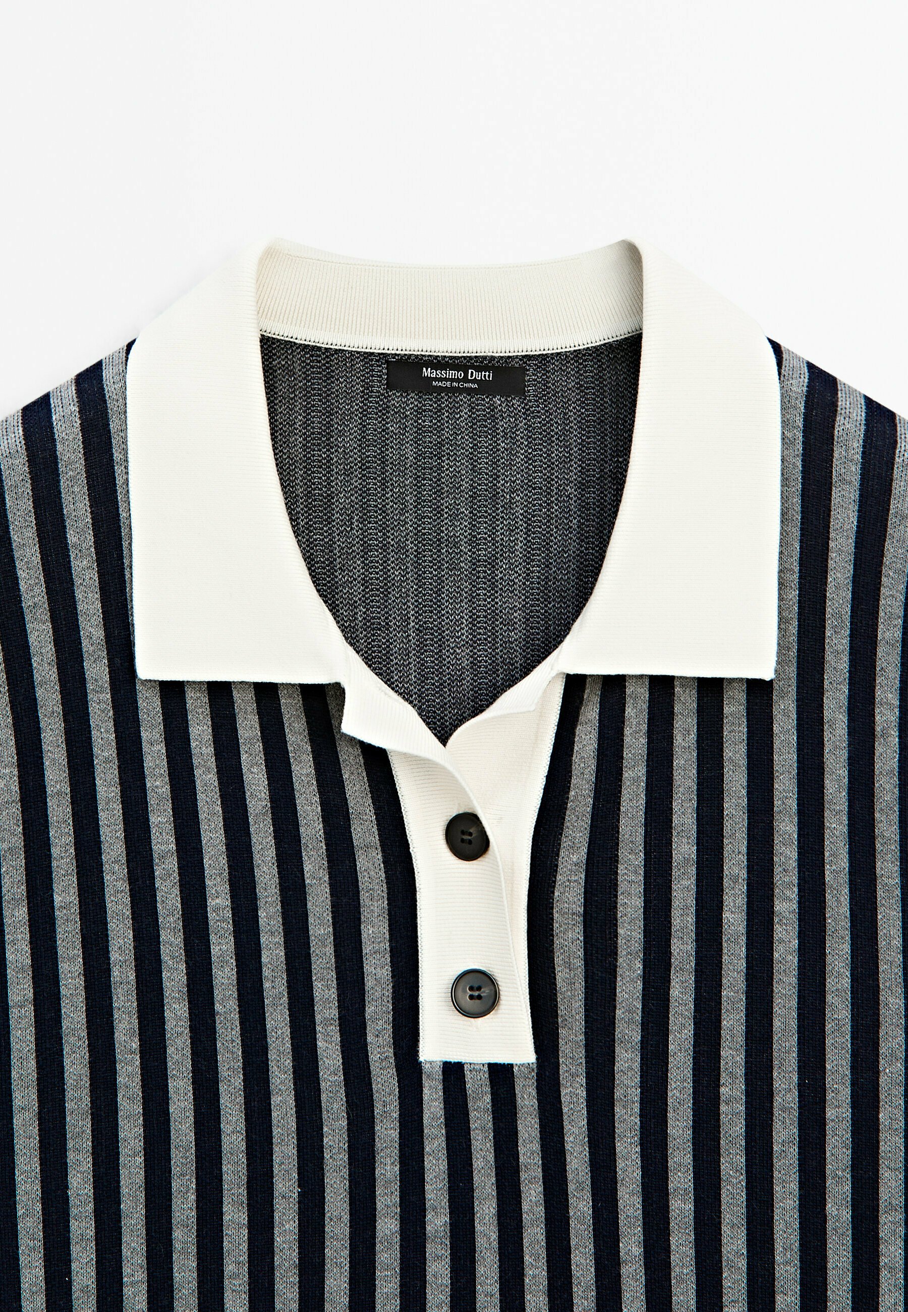 トップス STRIPED REGULAR COLLAR SHIRT S/S TYPE-2 STRIPED WITH COLLAR - Long sleeved top - Product Details