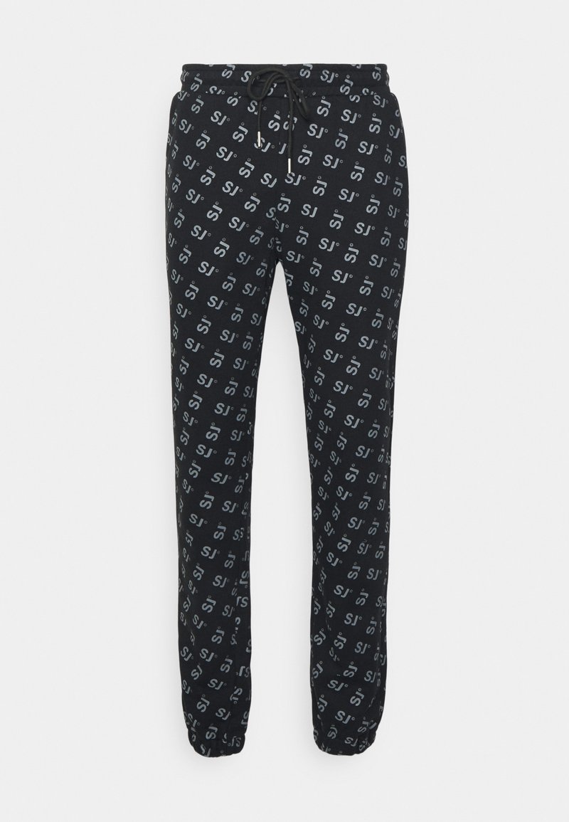 Bottom June Sixth June ALL OVER PANTS - Tracksuit bottoms - black - Zalando