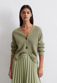 Marc O'Polo - V-NECK RELAXED  - Cardigan - smooth sage Thumbnail Image 1