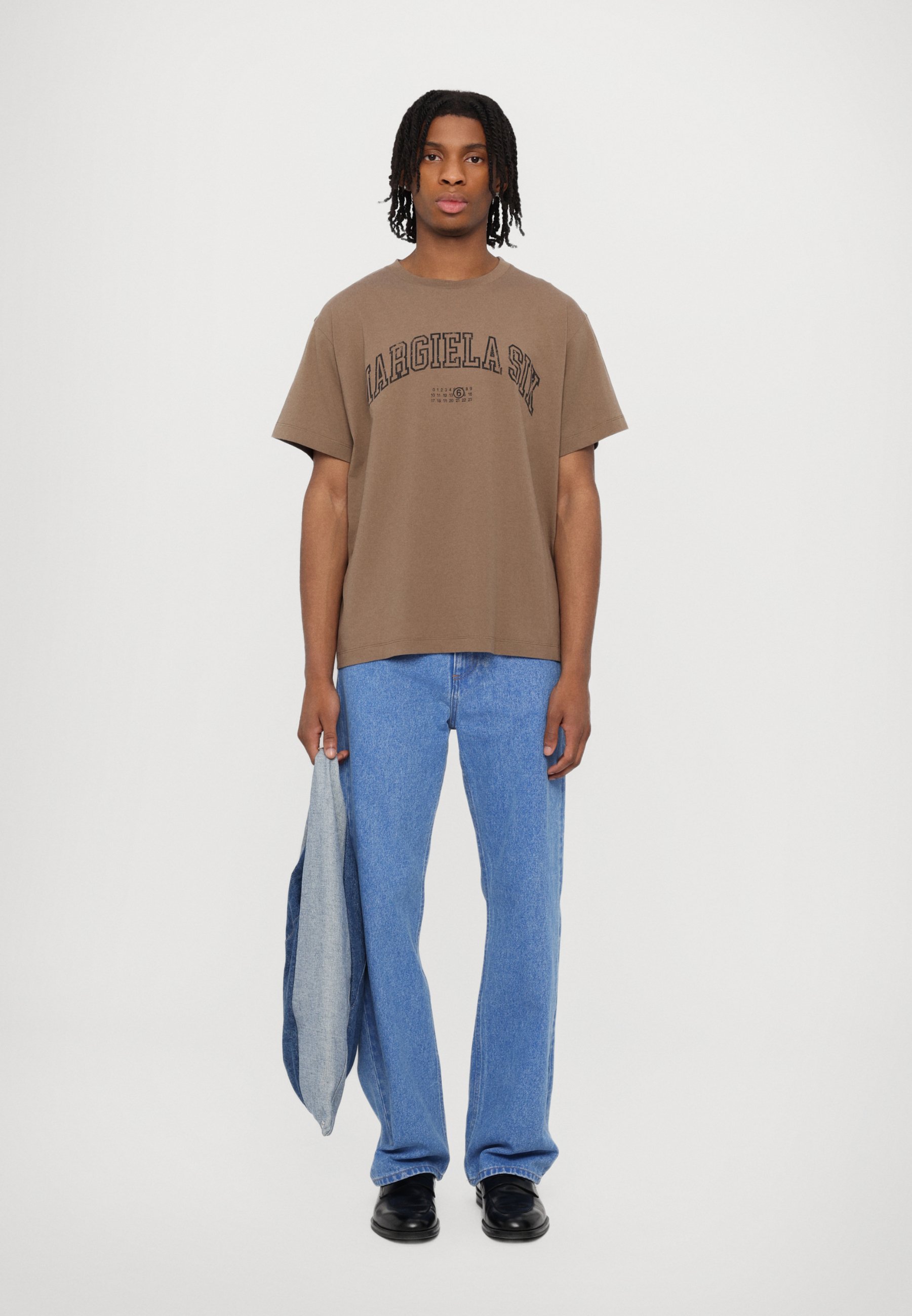 MM6 Maison Margiela Print T-shirt - light brown - Zalando.co.uk