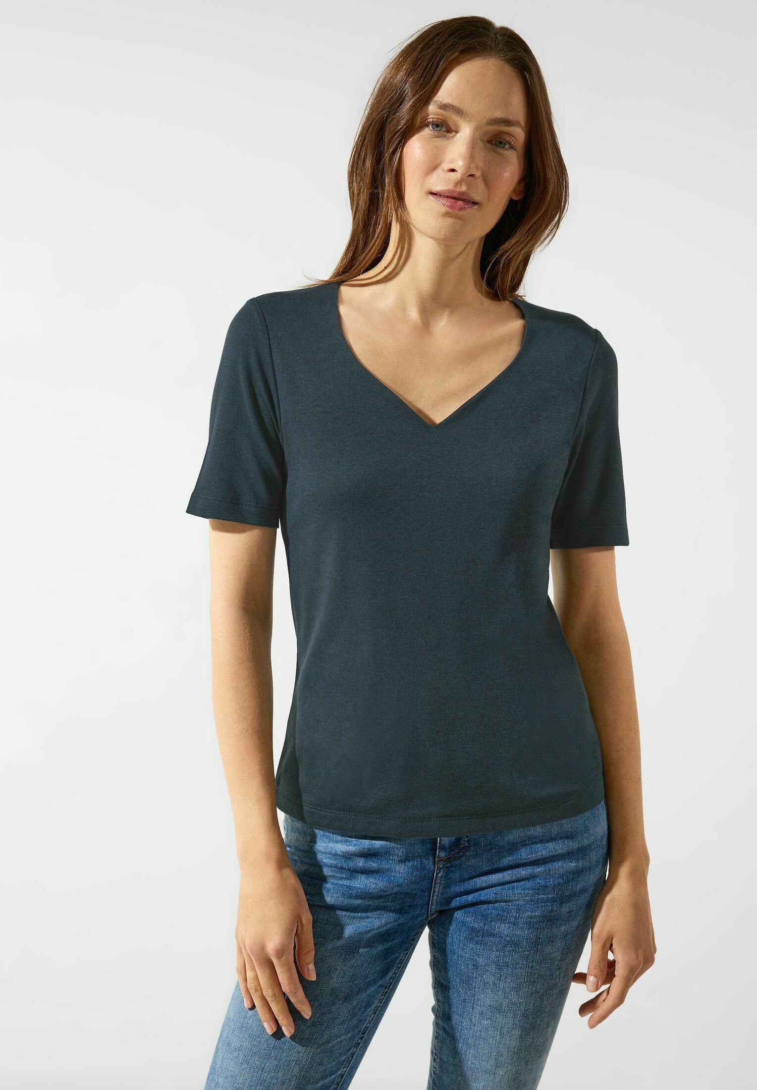 T-shirt Femme Street One Avec Décolleté En Cœur | Coupe Ajustée Et Tendance - 9