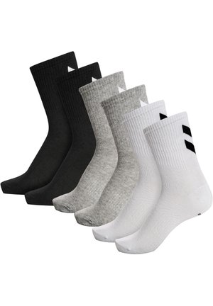Hummel CHEVRON  6 PACK  - Sports socks - black white grey