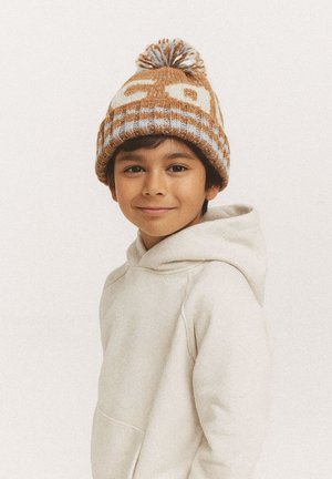 WITH POM POM - Bonnet - beige