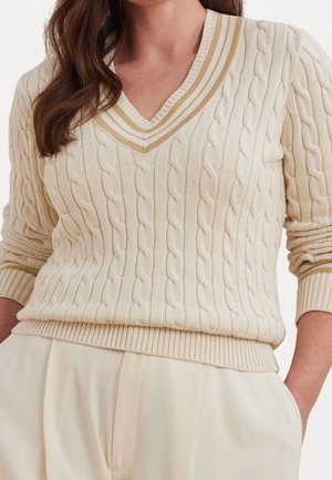 Striktrøje - off-white