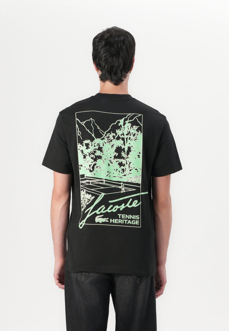 Lacoste Marškinėliai su spaudiniu - black