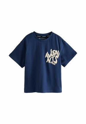 smALLSAINTS, ORLANDO OVERSIZED CREW NECK T-SHIRT - Print T-shirt - navy