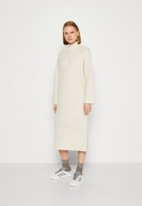 Selected Femme - SLFMALINE DRESS HIGH NECK - Haljina s naramenicama - birch melange Minijatura 1