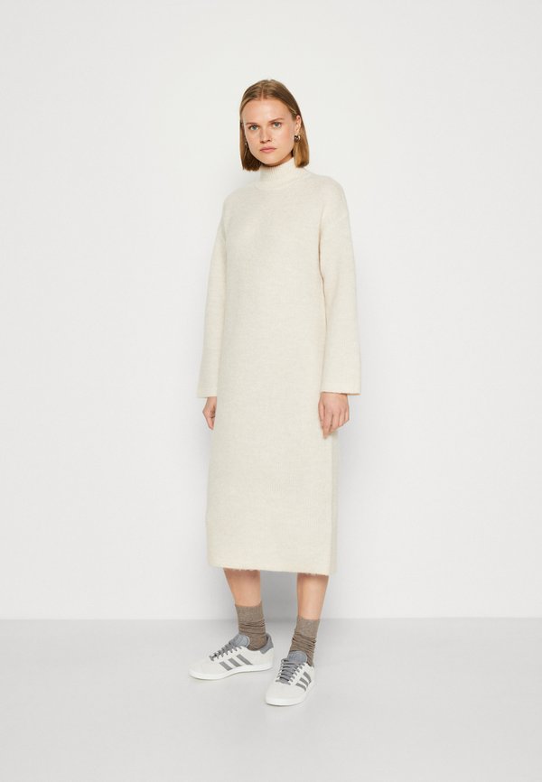 SLFMALINE HIGH NECK NOOS - Jumper dress - birch melange