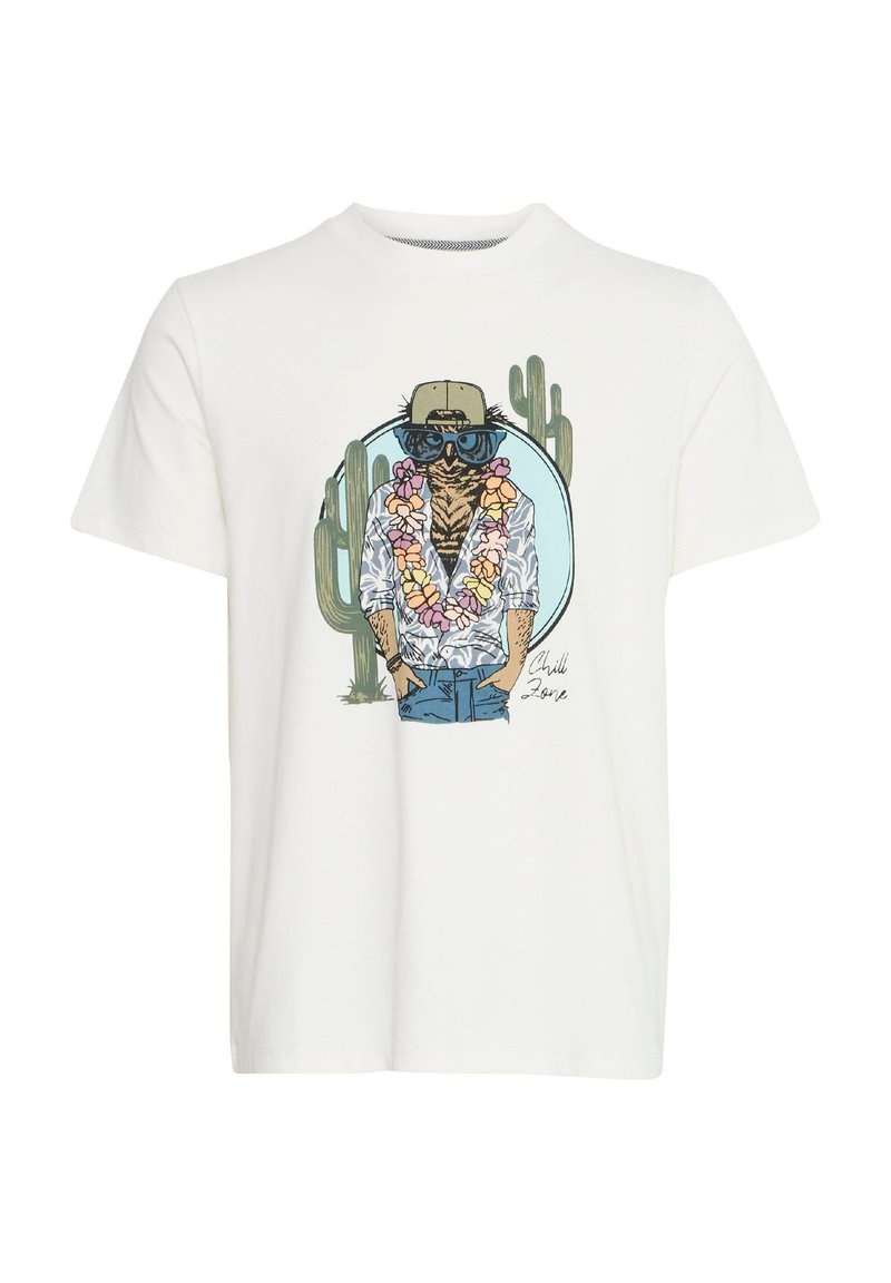 Blend BHJERRON Print T-shirt white owl/off-white Zalando