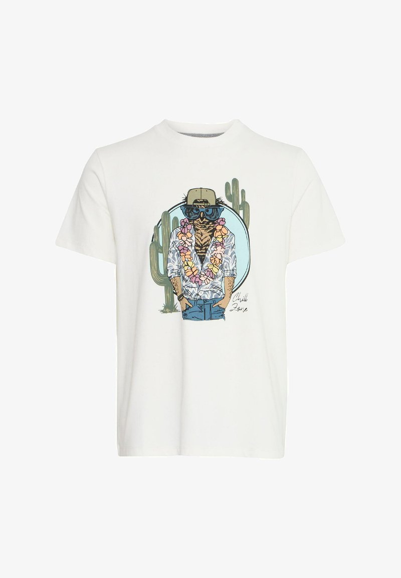 Blend BHJERRON Print T-shirt white owl/off-white Zalando