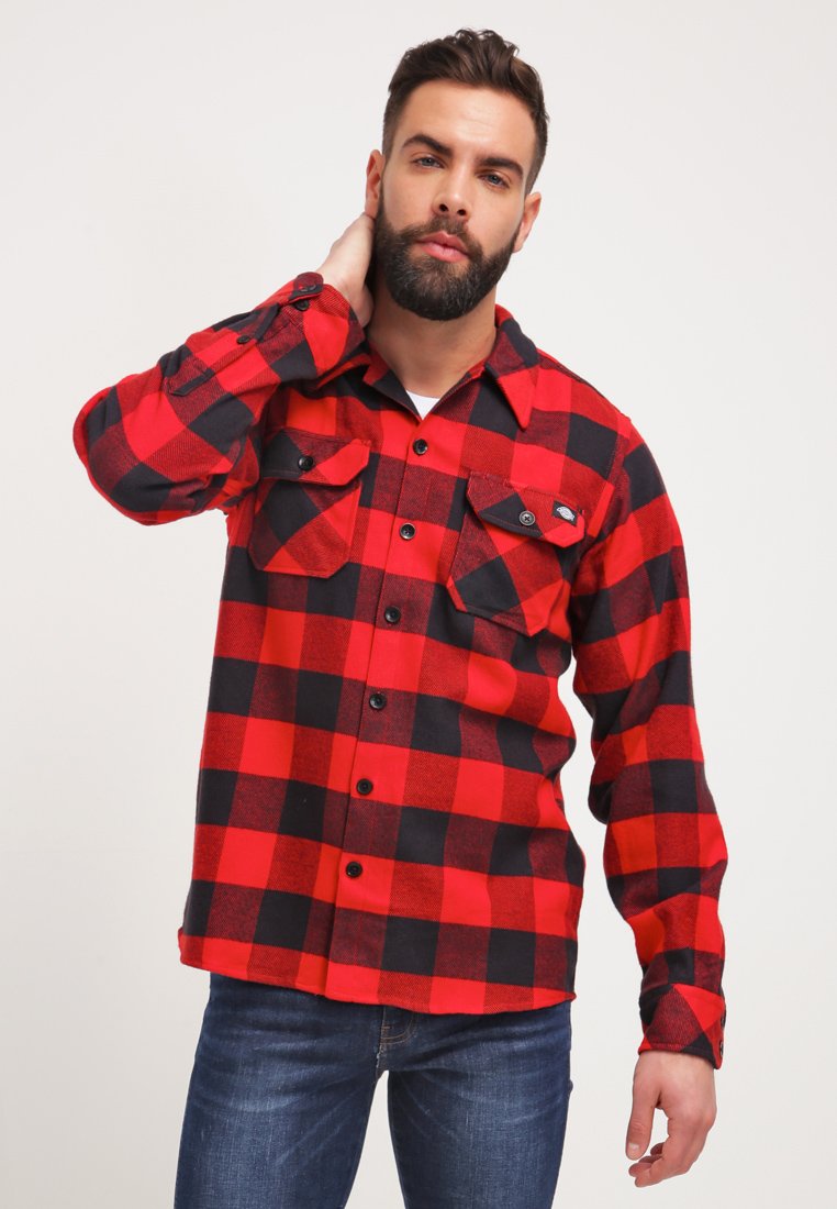 camicia flanella rossa