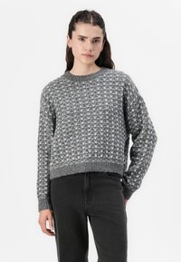 Noisy May NMMAELYS O NECK - Džemperis - charcoal gray/cloud dancer