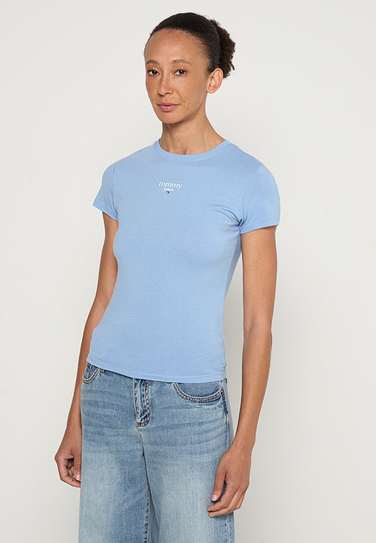 Tommy Jeans T-shirt basic blauw Tommy Jeans T-shirt basic blauw