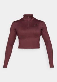ONE - Top s dlhým rukávom - burgundy crush/white