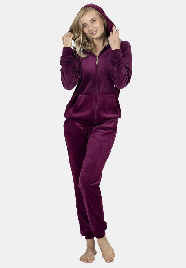 SET - Pyjama - weinrot