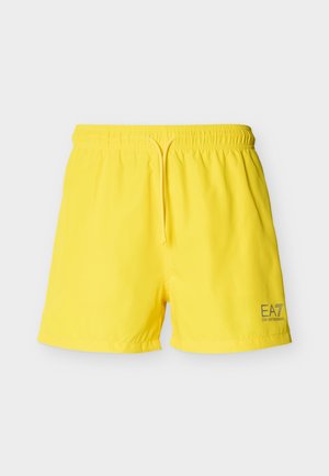 EA7 Emporio Armani, WATER SPORTS GRAPHIC VERTICAL MONOGRAM - Ujumisšortsid - cyber yellow/silver-coloured