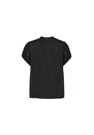 CRINKLE SHIRRED SHOULDER - Tunikaer - black