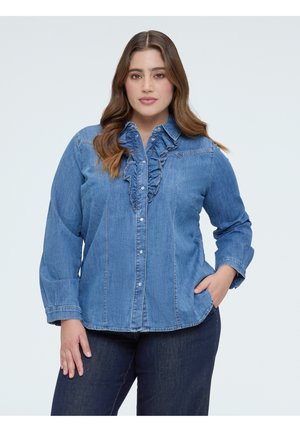 CON ROUCHES - Skjortebluser - blu