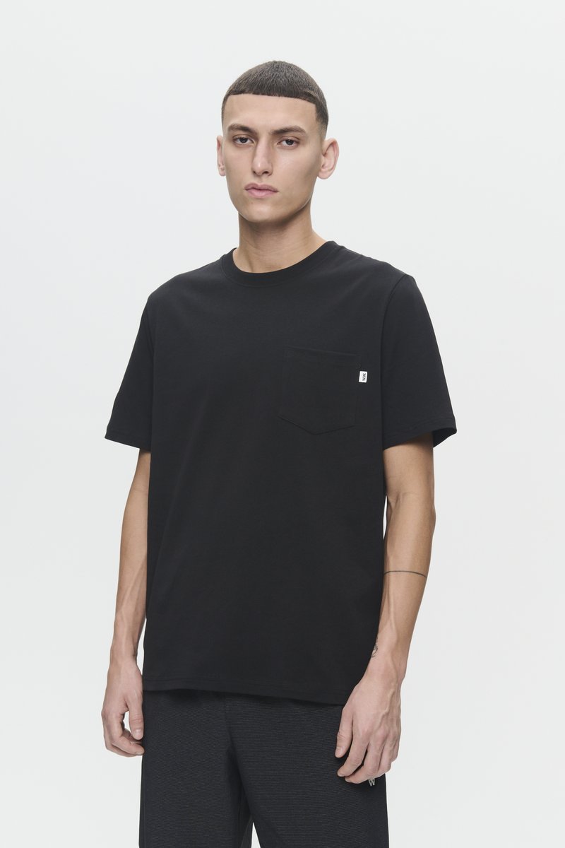 WOOD WOOD - BOBBY POCKET - T-shirt basique - black, Agrandir