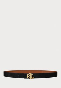 Lauren Ralph Lauren Logo Reversible Crosshatch Leather Belt - Josta - black/brown