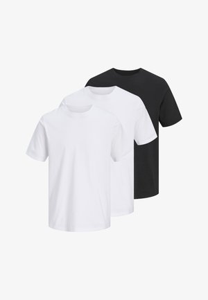 Jack & Jones, OSAKA TEE 3 PACK - Camiseta estampada - black/bright white