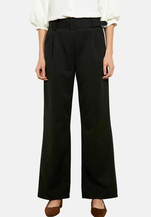 BELTED TAILORED  - Nohavice - black