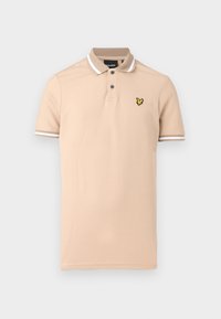 Poloshirt - deep tan/white/oyster
