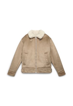 Giacca in similpelle - beige