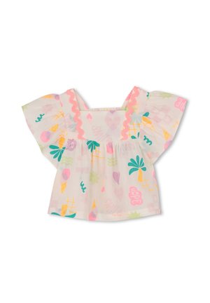 KURZÄRMELIGE RÜSCHEN - Blouse - craie