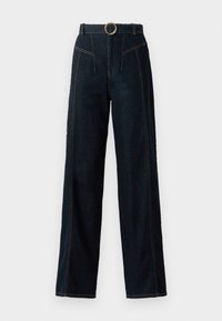 BELTED PANT - Jeans straight leg - indigo