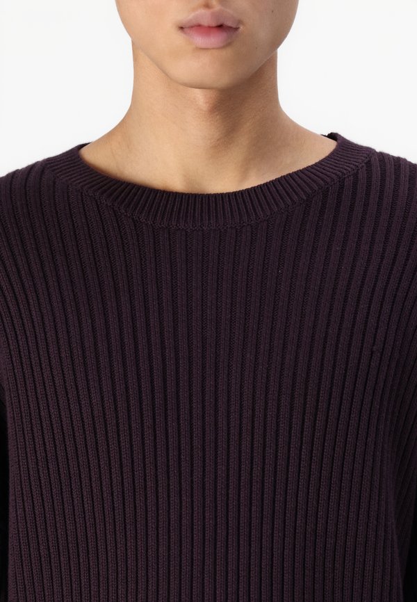 ARTHUR RIBBED SWEATER - Jumper - burgundy3