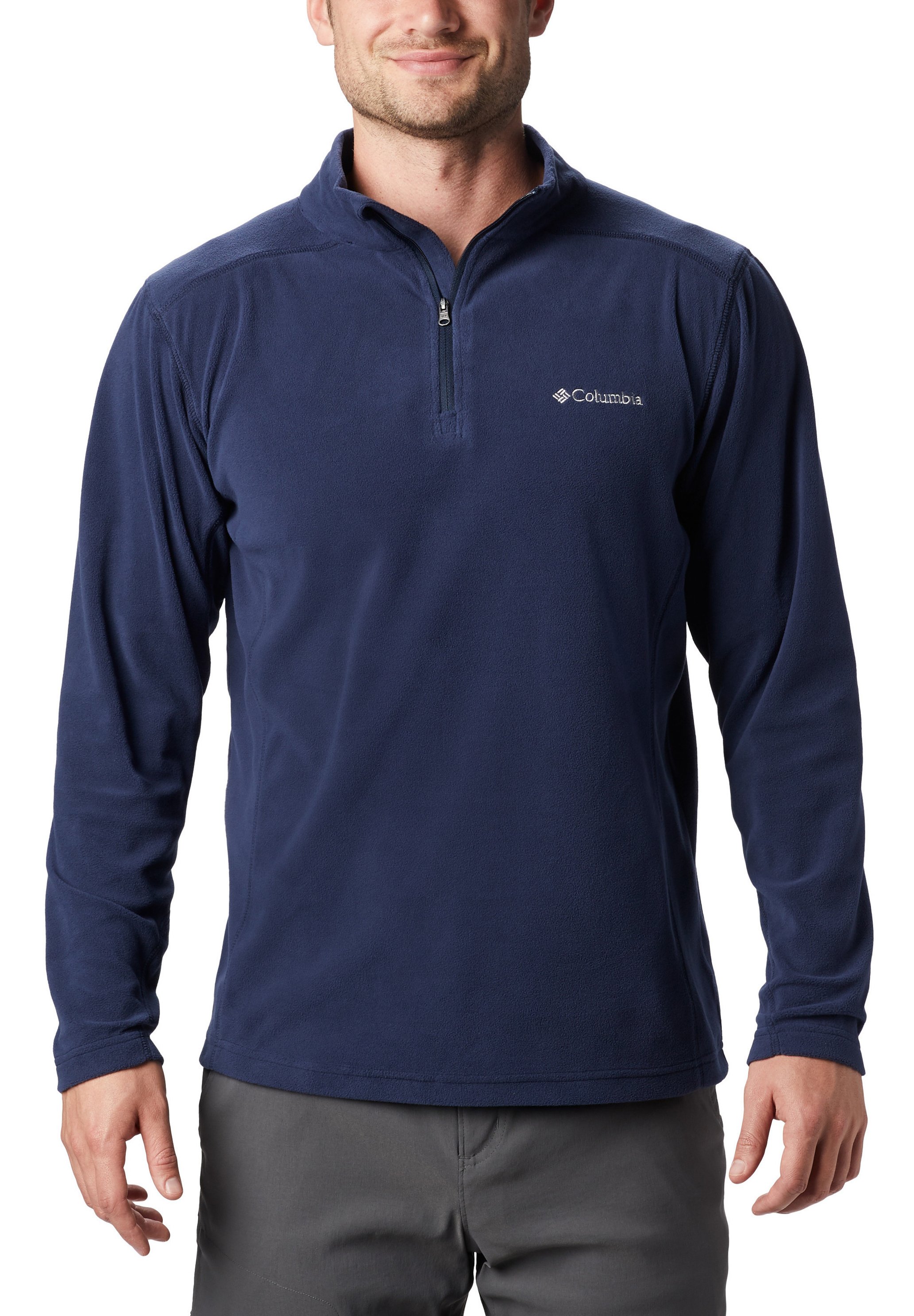 Columbia KLAMATH RANGE ZIP - Fleecepullover - dark blue melange/dark-blue denim